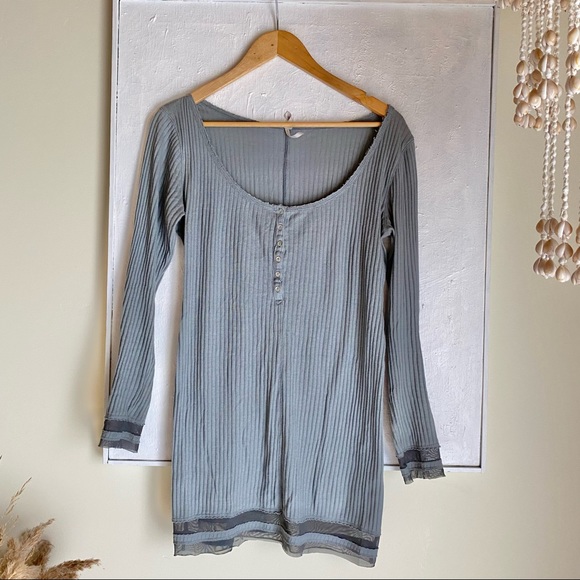 Free People nightie moss green size small - Picture 2 of 6